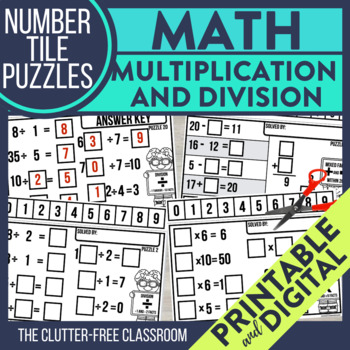 Preview of Math Logic Puzzles | Multiplication, Division and Mixed Addition and Subtraction