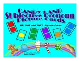 CANDY LAND PICTURE CARDS for SUBJECTIVE PRONOUN & SUBJECT VERB AGREEMENT