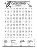 CANOEING Word Search Puzzle - Intermediate Difficulty (Can