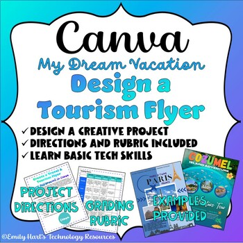 Preview of CANVA: Design a Travel & Tourism Flyer - Plan a Dream Vacation in Canva