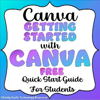 Preview of CANVA: FREE Easy Quick Start Guide For Students // GET STARTED USING CANVA