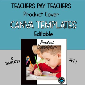 Preview of CANVA template covers SET 1 fully editable