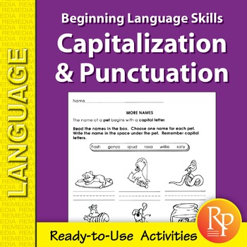 Preview of 21 CAPITALIZATION & PUNCTUATION LESSONS: Fun Beginning Language