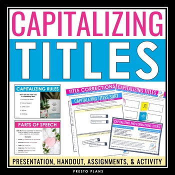 Preview of Capitalizing Titles Presentation, Assignments, and Activity - Formatting Titles