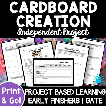 Preview of CARDBOARD CREATION INDEPENDENT PROJECT Based Learning PBL Genius Hour Engineer