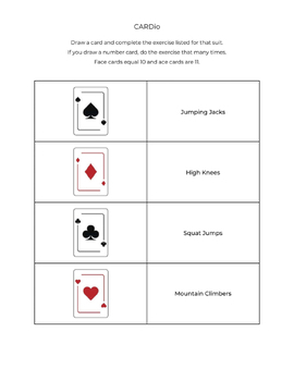 Preview of CARDio - Fitness Playing Cards