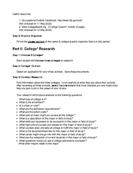 career research assignment for high school students