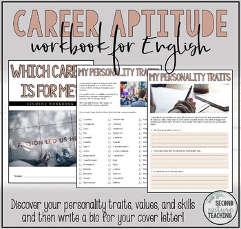 Preview of CAREER APTITUDE WORK BOOK FOR MIDDLE SCHOOL ENGLISH/ELA