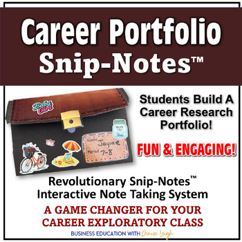 Preview of CAREER CLASS | EXPLORATION Snip-Note™ Interactive Note Taking Graphic Organizers