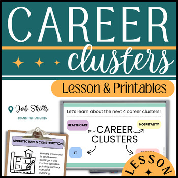 Preview of CAREER CLUSTERS | Special Ed Job Skills  | Vocational Exploration Lesson
