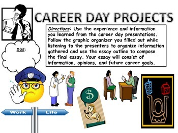 Preview of CAREER DAY BUNDLE (graphic organizers, essay outline, grading rubric, and more)