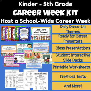 Preview of CAREER DAY/WEEK KIT-All You Need To Host A School-Wide Career Day or Week! K-5th