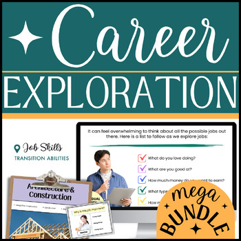 Preview of CAREER EXPLORATION GROWING BUNDLE | Job Skills | High School Special Ed