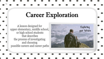 Preview of CAREER EXPLORATION INVESTIGATION 5 Career Clusters Interest Inventory Lesn 3 Vid