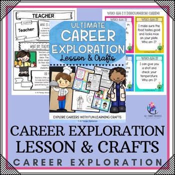 Preview of CAREER EXPLORATION - LESSON & PUPPET CRAFTS - Explore Community Helpers