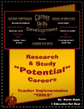 Preview of CAREER READINESS STUDY - STAGE #1 - 2nd Ed Careers & Job Hunting Skills Tool Kit