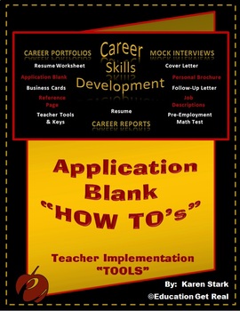 Preview of APPLICATION BLANK -  PART #1 - Careers & Job Hunting Skills Tool Kit