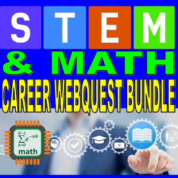 Preview of STEM CAREER WEBQUEST BUNDLE - (Distance Learning / Science / Math / Sub)