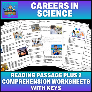 Preview of CAREERS IN SCIENCE:  Engaging Informational Text & Questions 