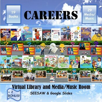 Preview of CAREERS Virtual Library & Media/Music Room - SEESAW & Google Slides