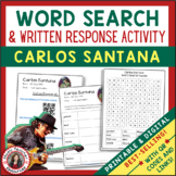 CARLOS SANTANA WMusic Word Search and Biography Research A