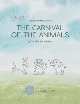 Preview of CARNIVAL OF THE ANIMALS Colouring and Sketching Listening Activities for Kids