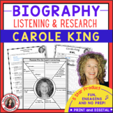 CAROLE KING Music Listening Activities and Biography Resea