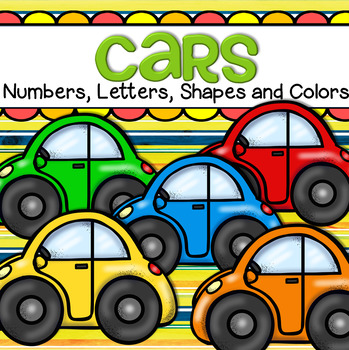 Preview of Cars Centers - Numbers, Letters, Shapes, Colors