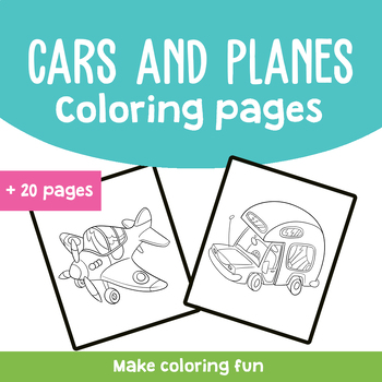 Preview of CARS AND PLANES Coloring pages