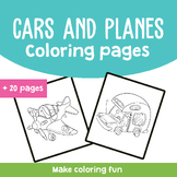 CARS AND PLANES Coloring pages