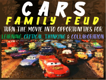 Preview of CARS MOVIE FAMILY FEUD GAME - FUN, ENGAGING, INTERACTIVE CLASS ACTIVITY
