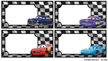 Preview of CARS Square Labels - 20 NAME PLATE LABELS