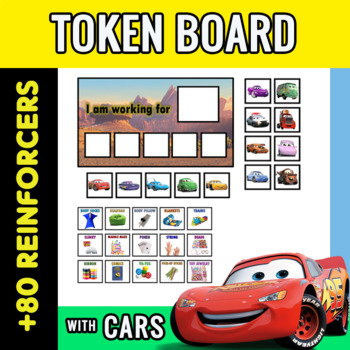 ADHD and ADD Cars Token Board Behavior Reinforcer for Autism 