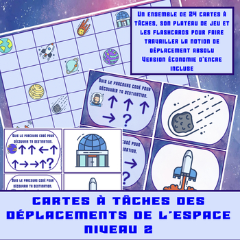Preview of CARTES A TACHES DES DÉPLACEMENTS DE L’ESPACE NIVEAU 2