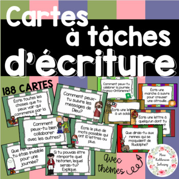 Preview of CARTES À TÂCHES - ÉCRITURE - Writing Prompts