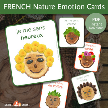 Preview of CARTES ÉMOTION NATURE | Nature Emotion Cards | | French Emotion Cards