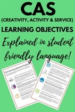 CAS (Creativity, Activity, Service) Learning Objectives Ex