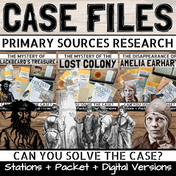 Preview of CASE FILES Bundle History's Mysteries Primary Sources Research Activities