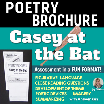 Preview of CASEY AT THE BAT - Foldable Poetry Brochure (Standards-Aligned)