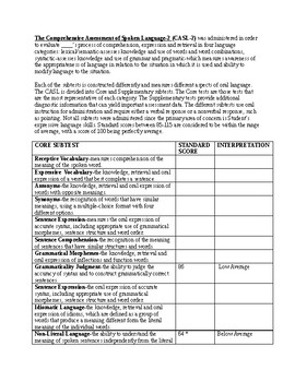 Casl 2 Template Worksheets Teaching Resources Tpt