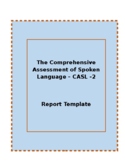 CASL-2  Speech Therapy Test Template