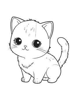 CAT Coloring Pages for Kids: Cute Fun Printable Pages for Boys and ...