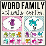 Word Families Rhyme Activity Center: Cat Themed