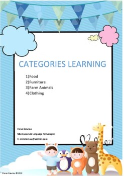 Preview of CATEGORIES LEARNING FOR CHILDREN