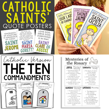 CATHOLIC ACTIVITIES Bundle | Projects | Posters | Coloring Pages | Research