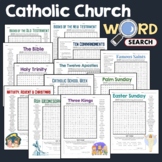 CATHOLIC CHURCH Word Search Puzzle Activity Worksheets Wit