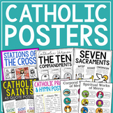 CATHOLIC POSTER BUNDLE | Catholic Coloring Pages and Poste