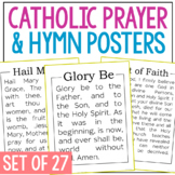 CATHOLIC PRAYERS and HYMNS Posters | Catholic Church Bulle