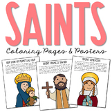 CATHOLIC SAINTS Biography Coloring Pages and Posters
