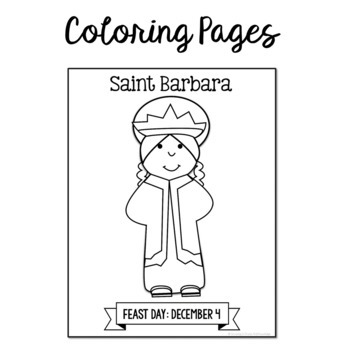 CATHOLIC SAINTS FEAST DAYS Posters and Coloring Pages | TPT